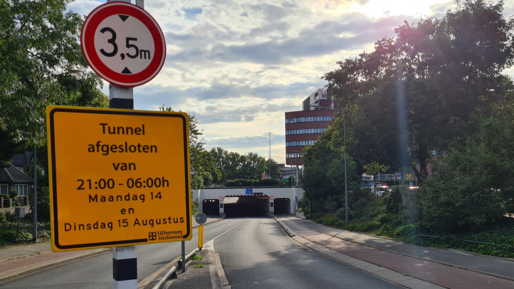 Automobilisten opgelet: Hilversumse Beatrixtunnel wederom twee nachten dicht