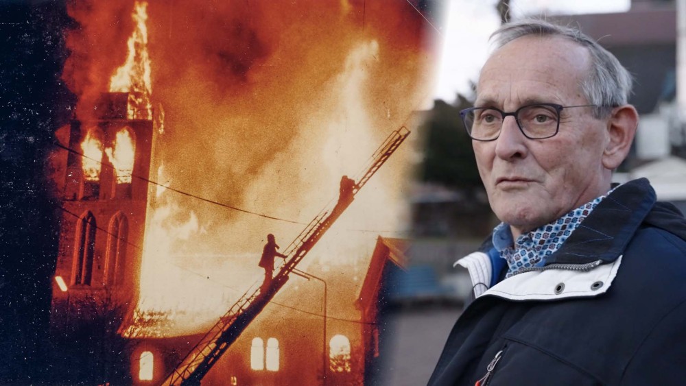 50 jaar na verwoestende kerkbrand: "Het was een sinister beeld die brandende toren"