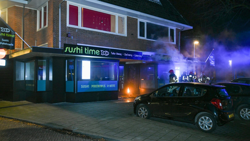 Brand bij afhaalrestaurant in Bussum