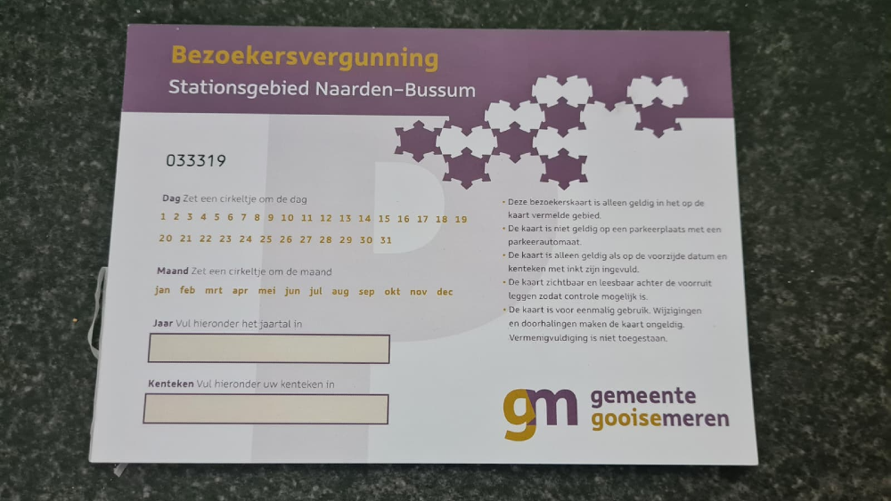 Bezoekersvergunning Gooise Meren