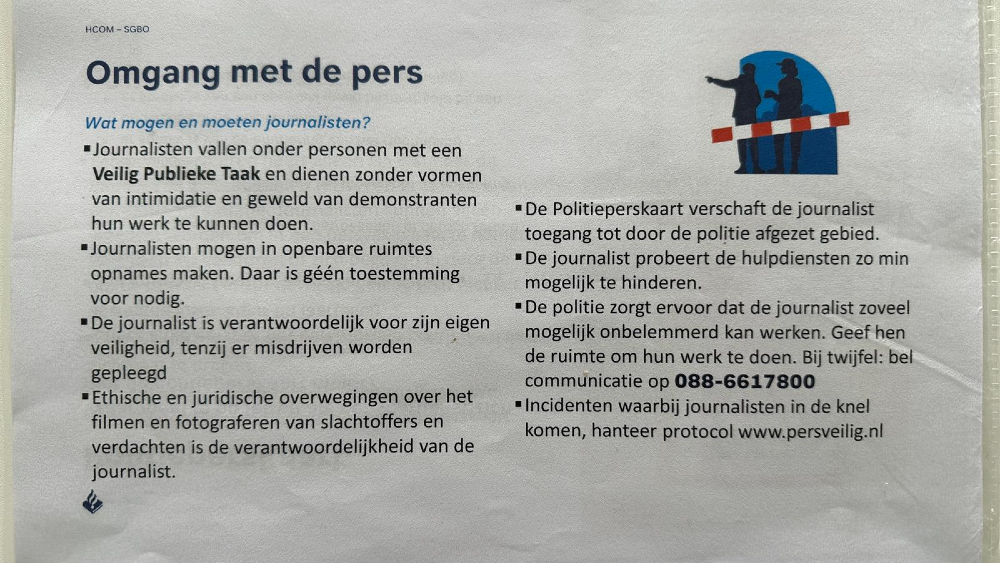 De officiële regels over omgang met de pers.