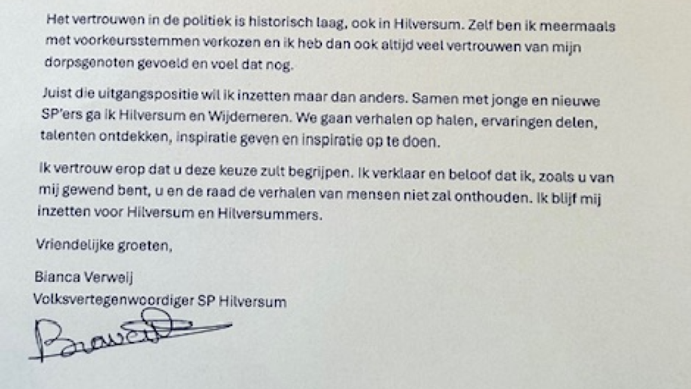 De ontslagbrief van Verweij (2).
