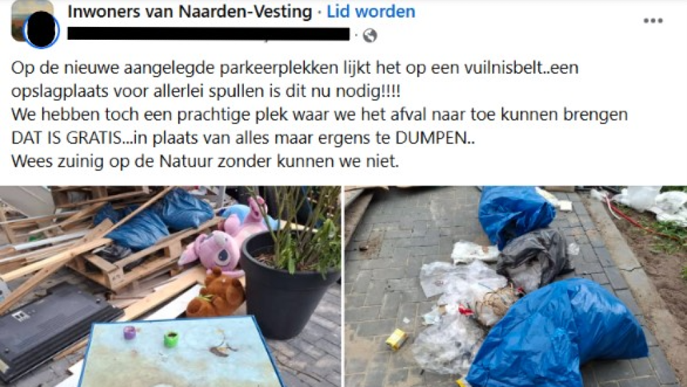 Een inwoner klaagt over de afvaldumping
