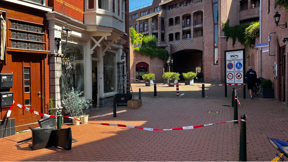 Het pand is afgezet door de politie