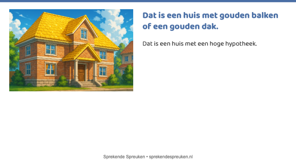 Huis met gouden balken