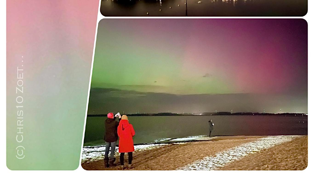 Huizen deelt foto's van het Noorderlicht.