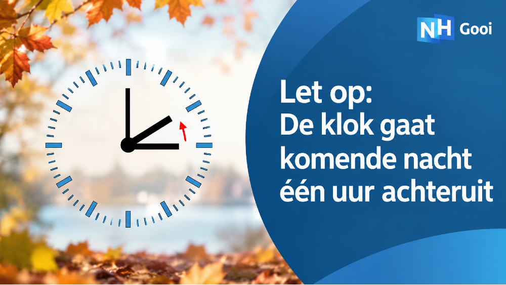 Klok gaat één uur terug