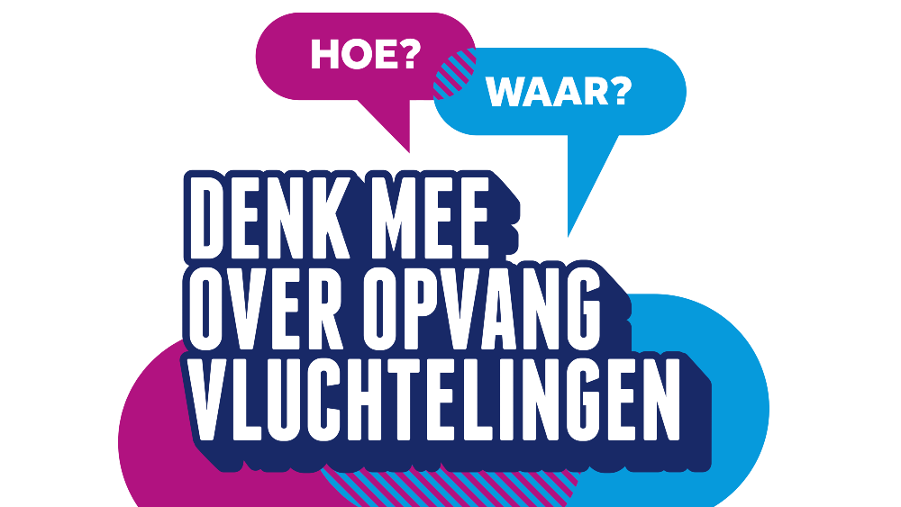 Logo Denk mee over opvang Vluchtelingen gemeente Huizen