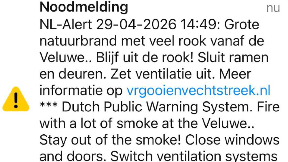 NL-Alert in Gooi- en Vechtstreek