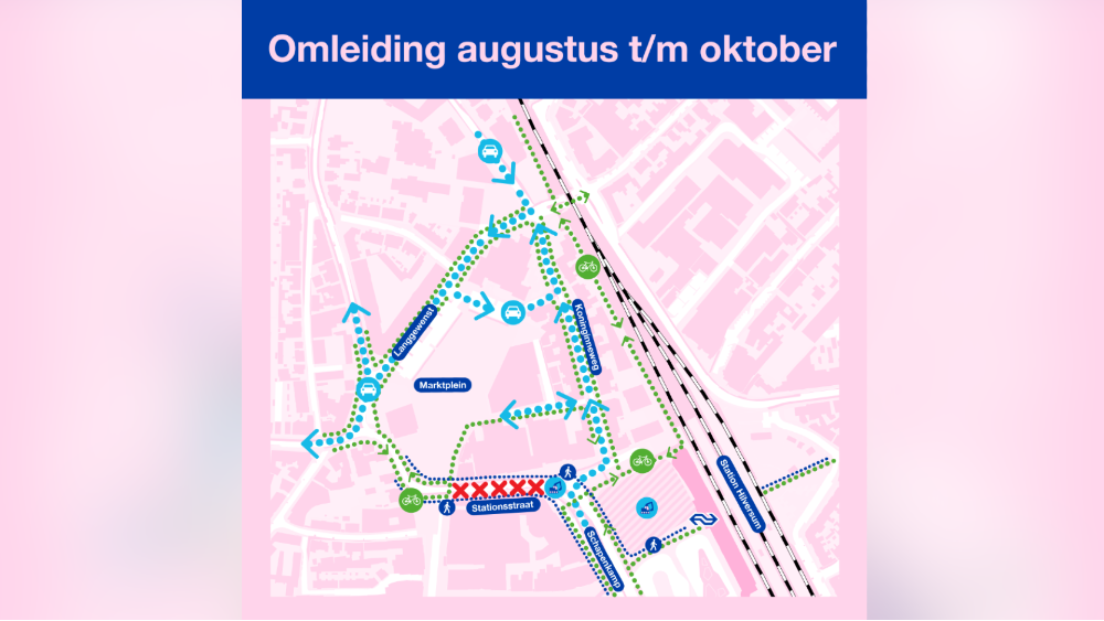 Stationsstraat afgesloten